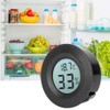 Room Hygrometer Thermometer, Mini Circular Embedded Digital LCD Moisture Temperature