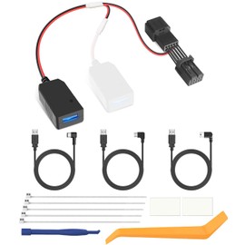 YQMAJIM Dashcam Power Adapter,(10P Type A) Compatible with Toyota,Infiniti, Subaru,Nissan,Frontier, Titan, Altima, and More,Built-in Hide USB to GPS Radar Dash Cam Charger Adapter Cable,Clean Install