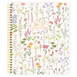 GoiUnlt Teacher Planner 2026-2027, AUG. 2026 – JUL. 2027, Lesson Planner 2026-2027 Academic Year, with Tabs, Thick Paper, 2-Sided Pocket, 8’’ x 10’’ Daily Weekly and Monthly Calendar with 8 Periods