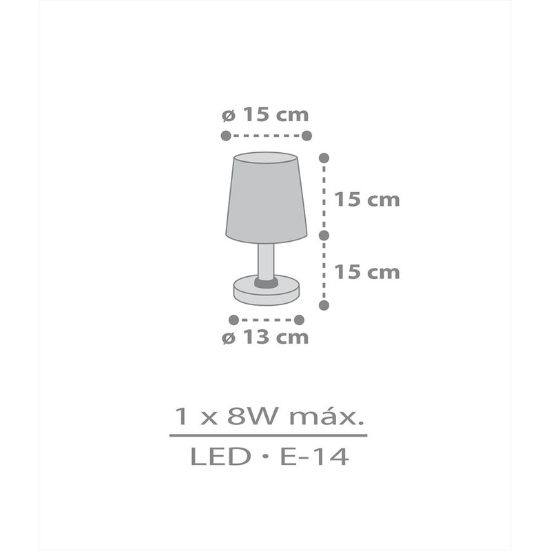 Dalber Children's Table Lamp Bedside Lamp Star Light Stars White