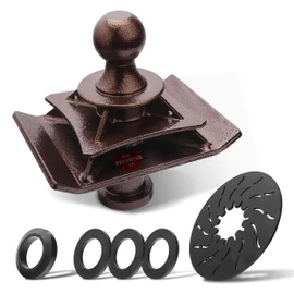 30K Lbs 5th Wheel to Gooseneck Ball Adapter | 2" Kingpin, Fits Pickup 5th Wheel Hitches | Replaces #2085295, 4PCS Anti-tilt PU Washer and 1PCS Lube Plate Included