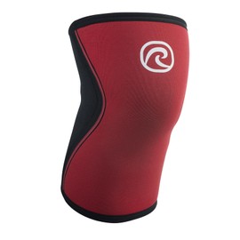 Rehband Knee Support for Weight Training, Knee Support for Cross Fit and Heavy Training, Knee Sleeve Made of 5 mm Neoprene, Available in Many Colours and Sizes, Unisex, Colour: Red, Pack of 1, Size: M