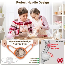 XXSJ Silicone Bread Sling For Dutch Oven: Reusable Baking Mat for Sourdough - Easy Clean Silicone Mat with Handles 2 Pcs (Orange & Brown)