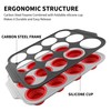Silicone Muffin Pans for Baking with Metal Reinforced Frame, Nonstick