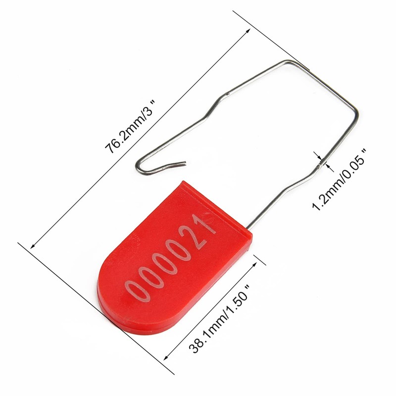 LeadSeals 50PCS Plastic Padlock Security Seals Metal Wire Padlocks Electric
