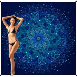 BYDOLL Beach Blanket 78''X81'' Waterproof Sandproof Suits1-4 Adults Oversized Lightweight Large Blanket Picnic Mat for Beach Sand Free Travel Camping Hiking Picnic