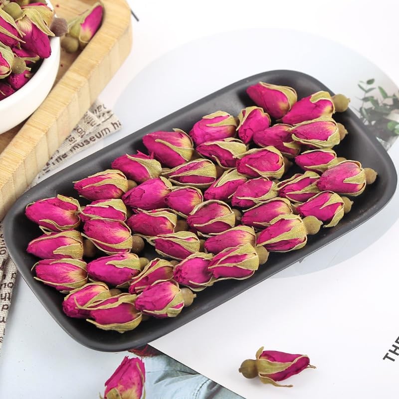 MQUPIN Rose Bud Tea Dried Red Rose-100% Natural Pure Flower