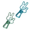 100 Pcs Cute Binder Clips Multipurpose Cartoon Rabbit Shape Blue