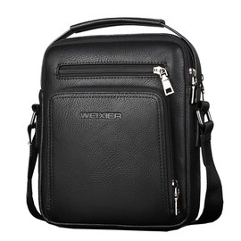 A-QMZL Mens Shoulder Bags Travel Shoulder Bag Messenger Bag Vintage PU Leather Shoulder Bag Waterproof Crossbody Handbag Satchel Sling Bags Suitable for Leisure, Festivals and Travel (black)