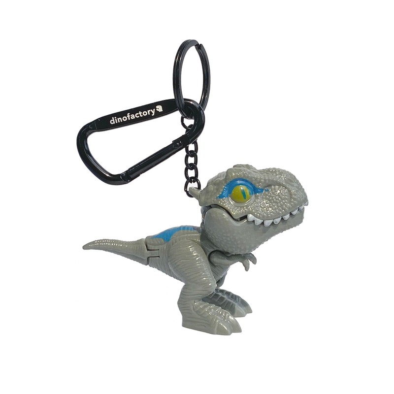 dinofactory Trex dinosaur Key Chain 2 inch Carabiner Clip, Green,