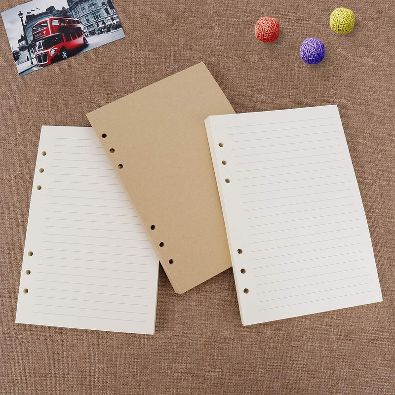 A5 Paper Sheets White and Yellow Blank Refill Pages 6
