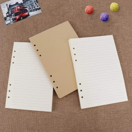 A5 Paper Sheets White and Yellow Blank Refill Pages 6 Holes Loose Refill Paper Refill Paper Replacement Sheets for Filofax, Notes, DIY, Journal, Sketch, Painting, Office School 80 Sheets (3 Pack)