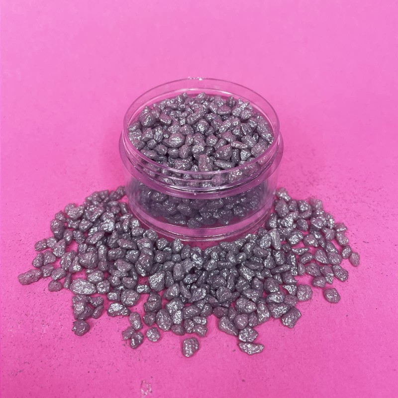 Edible Silver Glitter Coated Sugar Crystals 200g - Glimmer Pearl