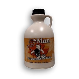 Little Man Syrup 100% Pure Wisconsin Maple Syrup Grade A Medium Amber Quart (32oz)