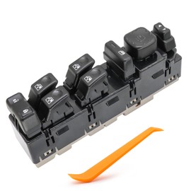 KUTTOLE 15883429 Master Control Switch Power Window Door Lock Switch for 2003 2004 2005 2006 2007 Hummer H2 Front Driver Side Master Power Window Switch and Door Lock with Folding Mirrors Control