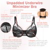 DotVol Women's Full Coverage Unpadded Underwire Semi Sheer Lace Bras