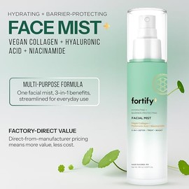 Fortify Skincare Fortify+ Bacterias naturales que combaten el cuidado de la piel – niebla facial – protección de la piel + antienvejecimiento | Ayuda 