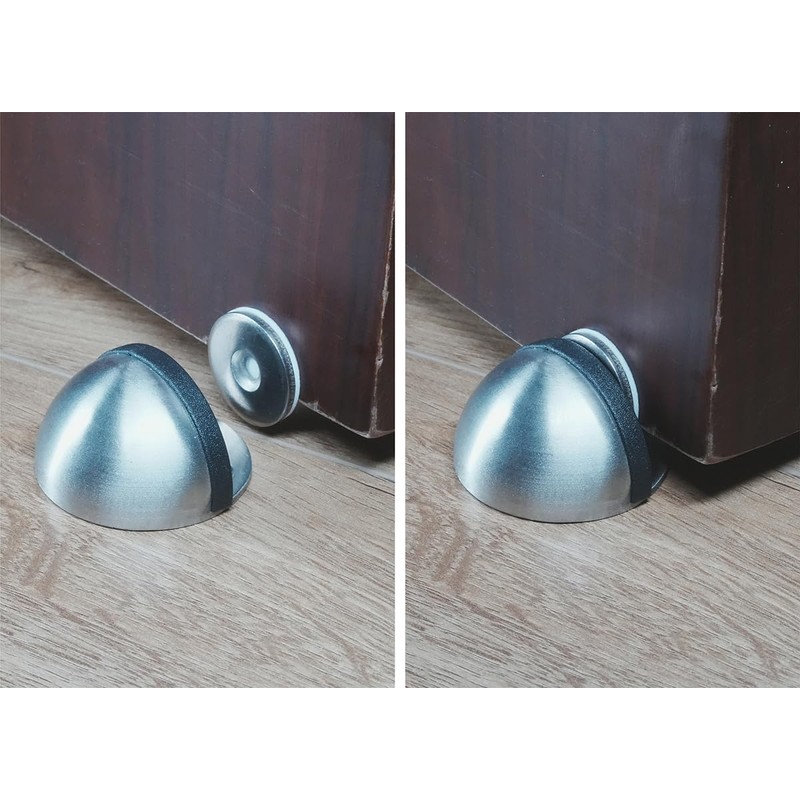 Magnetic Door Stops, Set of 2 Stainless Steel Door Stops