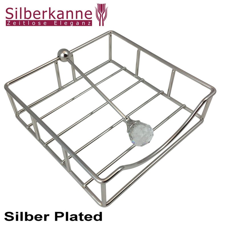 Napkin Holder Hamburg 19 x 19 cm Silver