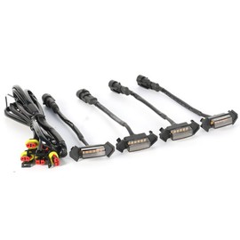 Quikaboo LED Grille Marker 4 Row Toyota Amber Light Tacoma TRD Pro Grille Lens Lamp 12V Smoke Compatible