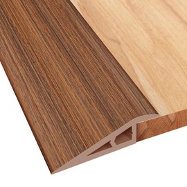 Floor Transition Strip, 1/2” to 3/5” Height Ramp - Wheelchair and Walker Access Ramp for Wheelchair, Tile to Carpet Transition, Entry Strip for Doorways (Brown Wood Grain, 78 inch)