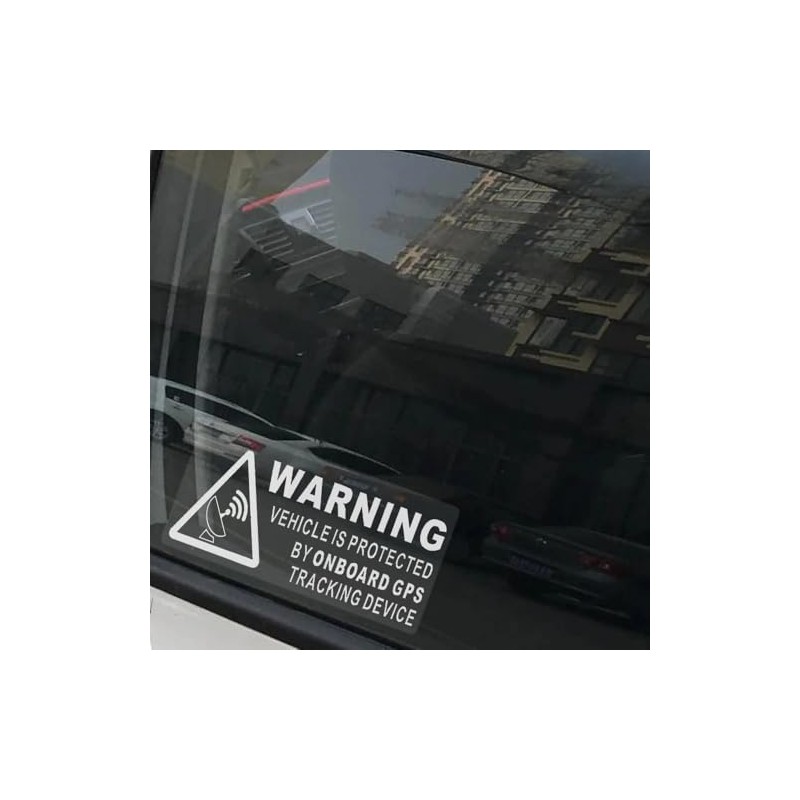 Warning On Board GPS Tracking Device Vehicle Sign Sticker Protected