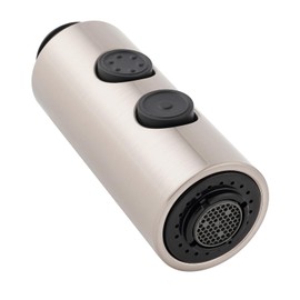 Hibbent Pull Out Sink Sprayer, 2 Function Kitchen Faucet Head, Bathroom Pull Down Spray Head with G1/2 or 13/16 Inch Male Connector, Brushed Nickel