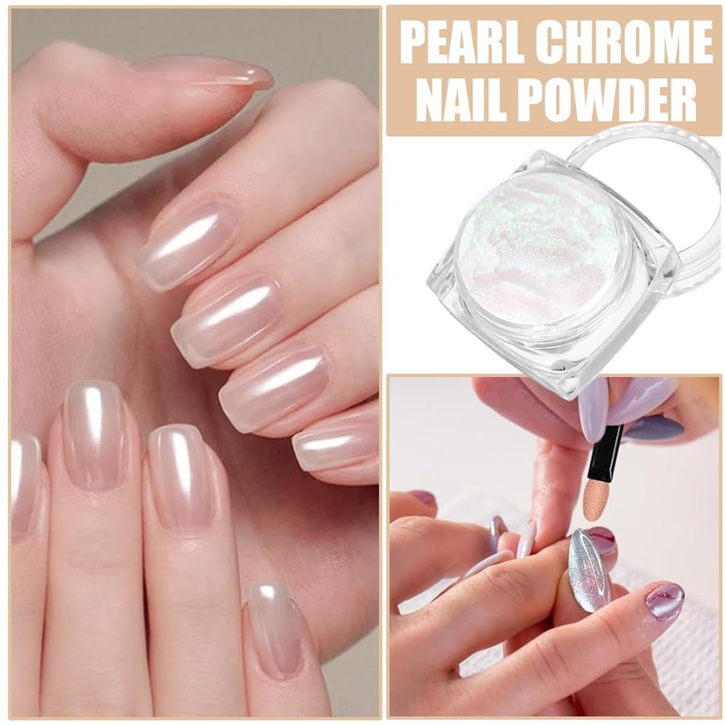Tomedeks 4 PCS Chrome nail powder, Nail chrome powders, Chrome