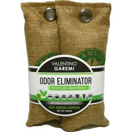 VALENTINO GAREMI Shoe Odor Control & Absorbent - Set of Two - Moisture Remove - Reusable & Self Clean - Gym Bags & Sport Equipment - Footwear Perspiration Eliminator - Natural Rechargeable