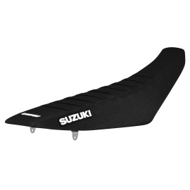 Cubierta de asiento con pinza Suzuki DRZ 400 2000-2024 negro/negro costillas logotipo #70
