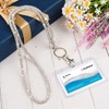 Crystal Lanyard, Crystal Lanyard Necklace with Transparent ID Card Holder,
