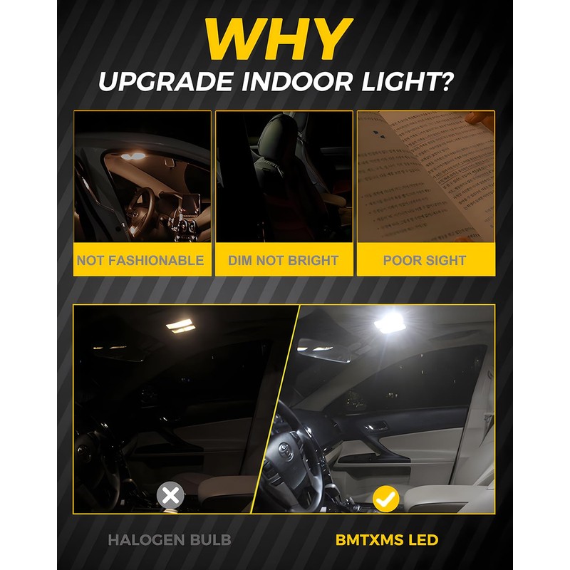 BMT xms LED Interior Light Kit Replacement for Toyota Highlander