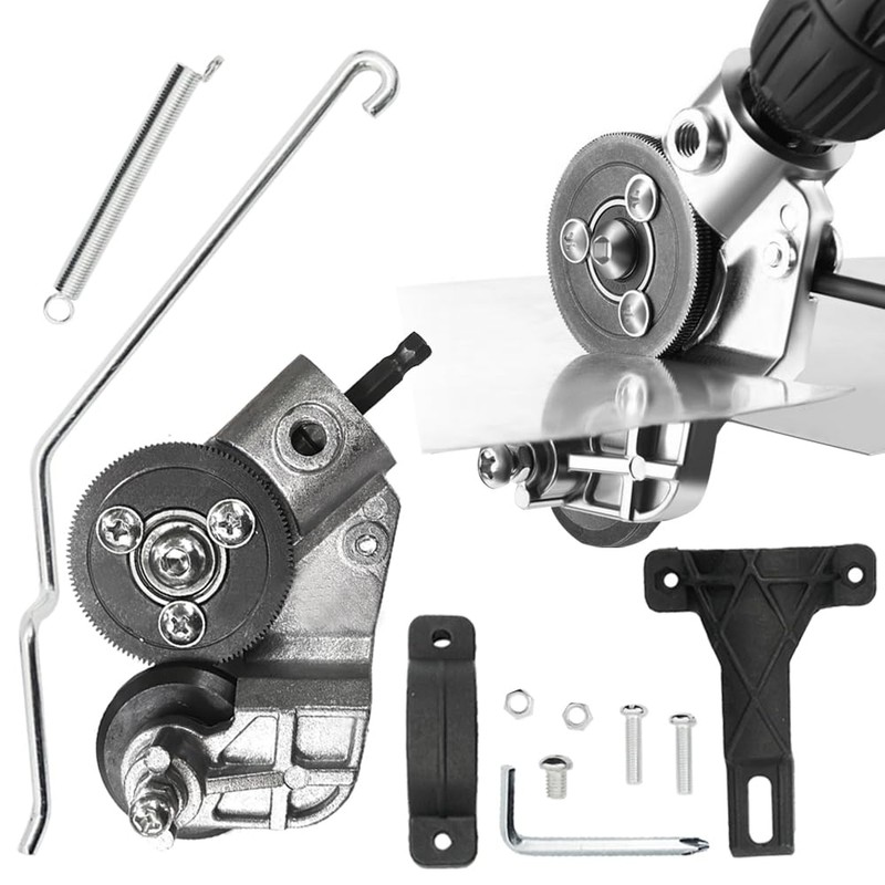 NORTOOLS Electric Drill Plate Cutter,Sheet Metal Cutter Drill Attachment,Metal Nibbler