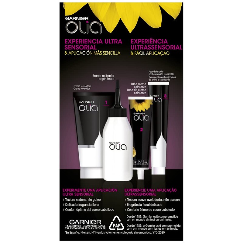 Garnier Olia Coloración Permanent Sin Amoniaco Para Un Olor Agradable