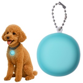 [Shone] ペット用 ペンダント型ライト 犬 猫 散歩 充電式 光る LED 軽量 シリコン 安全対策 高視認性 かわいい (丸型)