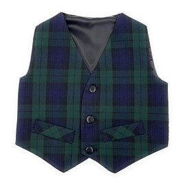 Boys Black Watch Tartan Waistcoat (3 Year)