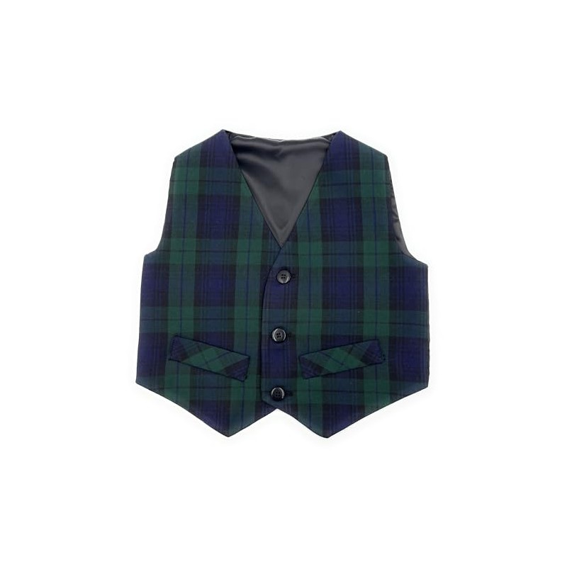 Boys Black Watch Tartan Waistcoat (3 Year)