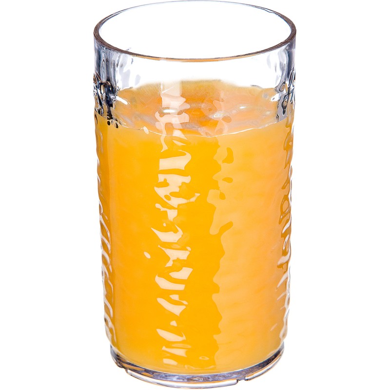 Carlisle 550807 Pebble Optic Tumbler, 8 oz, Clear, Plastic (Pack