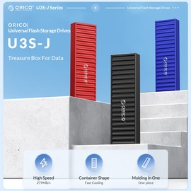 ORICO USB 3.0 Flash Drive 64GB,Memory Stick 64GB 260 MB/s Reading Thumb Drive with Keychain USB Flash Drive Metal USB Drive Data Storage Compatible with Computer/Laptop（U3S）