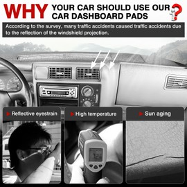 Autorder Dashboard Cover Mat for 1989-1994 Ford Ranger/ 1991-1994 Mazda Navajo & Ford Explorer/ 1989 1990 Ford Bronco II Accessories Dash Cover Upgrade Velvet Dash Mat Sunshade Glare UV Rays Protector