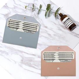 Acpetdr Envelope Wallet, Cash Wallet, PU Leather Money Pouch, Waterproof Cash Wallet, Women's Compact Wallet, Reusable Wallet