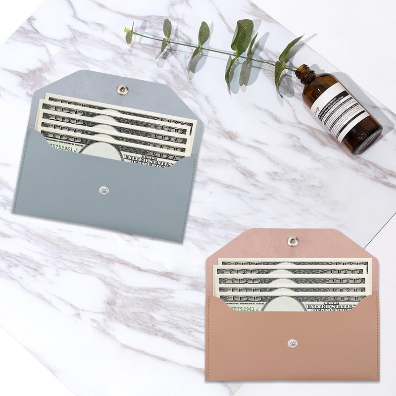 Acpetdr Envelope Wallet, Cash Wallet, PU Leather Money Pouch, Waterproof