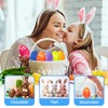 96Pcs 3.15'' Large Iridescent Marble-like Plastic Easter Eggs for Kids