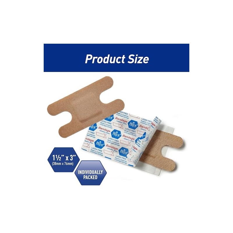 Med Pride Sterile Fabric Fingertip and Knuckle Bandages - 100