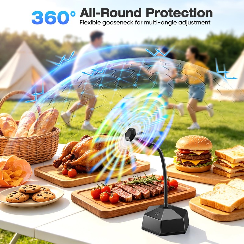 VEUIEIZT Fly Fans for Tables, Tabletop Food Fan, Fly Fan