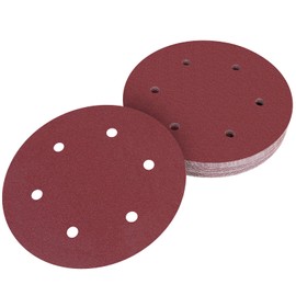 225mm Hook and Loop Disc 80 Grit, 30Pcs 225mm Sandpaper 6 Holes Sanding Discs for Drywall Sander Long Neck Sander