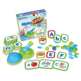 Learning Resources Alphablasters! Letter & Spelling Game, Educational Indoor Games, Preschool Alphabet, Toddler Brain Toys, Toddler Preschool Learning, 85 Pieces, Age 4+