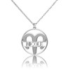 LoEnMe Jewelry Silver Plated Aries Woman Custom Made Engraved Sterling
