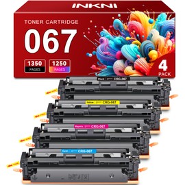 InkNI 067 067H Toner Cartridge Set Replacement for Canon 067 Toner Cartridge Set for Canon ImageCLASS MF656Cdw MF654Cdw LBP632Cdw LBP633Cdw MF653Cdw Printer Ink High Yield (Black Cyan Magenta Yellow)