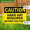 Caution Hard Hat Required Beyond This Point Osha Sign, 18x24